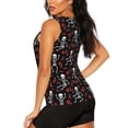 thumbnail image 3 of Fotbe Skeleton with Roses Blusas Sin Mangas para Mujer – Estilo Casual, Corte Suelto, Slim-Fit, Cuello Redondo Deportivo, Tops de Verano para Gimnasio y Yoga-X-Large, 3 of 7