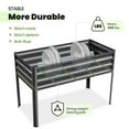thumbnail image 3 of KING BIRD 47"×24"×56" Raised Garden Bed with Greenhouse, Legs Galvanized Steel Metal Elevated Garden Planter Box for Outdoor Gardening Dark Grey, 3 of 9
