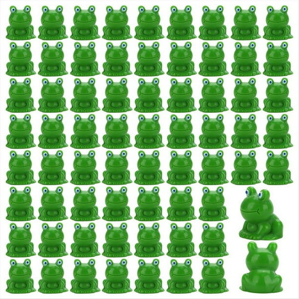 80 Piezas Mini Rana Decoración de Jardín Pequeñas Figuras de Resina de Rana Verde Decoración en Miniatura para Exteriores y el Hogar