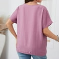 thumbnail image 6 of IROINNID Summer Oversize Tops For Women Casual Short Sleeve Round Neck Printed Loose Blouse Under $10, 6 of 6