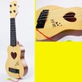 thumbnail image 4 of Children Small Size Musical Instruments Imitated Ukulele Mini Guitar Playing Toy with Four Strings (39cm, Beige), 4 of 8