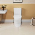 thumbnail image 2 of 1.1/1.6 GPF Elongated Comfort Height Floor Mounted One-Piece Toilet ,  CUPC Certified, WaterSense Cetified, Ceramic, White Color, Soft Close Seat, 2 of 10