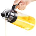 thumbnail image 1 of Botella dispensadora de aceite de 630 ml para cocina, paquete de 2 botellas de aceite de oliva con rociadores, botellas de vinagre, botellas de salsa de soja de vidrio negro, 1 of 4