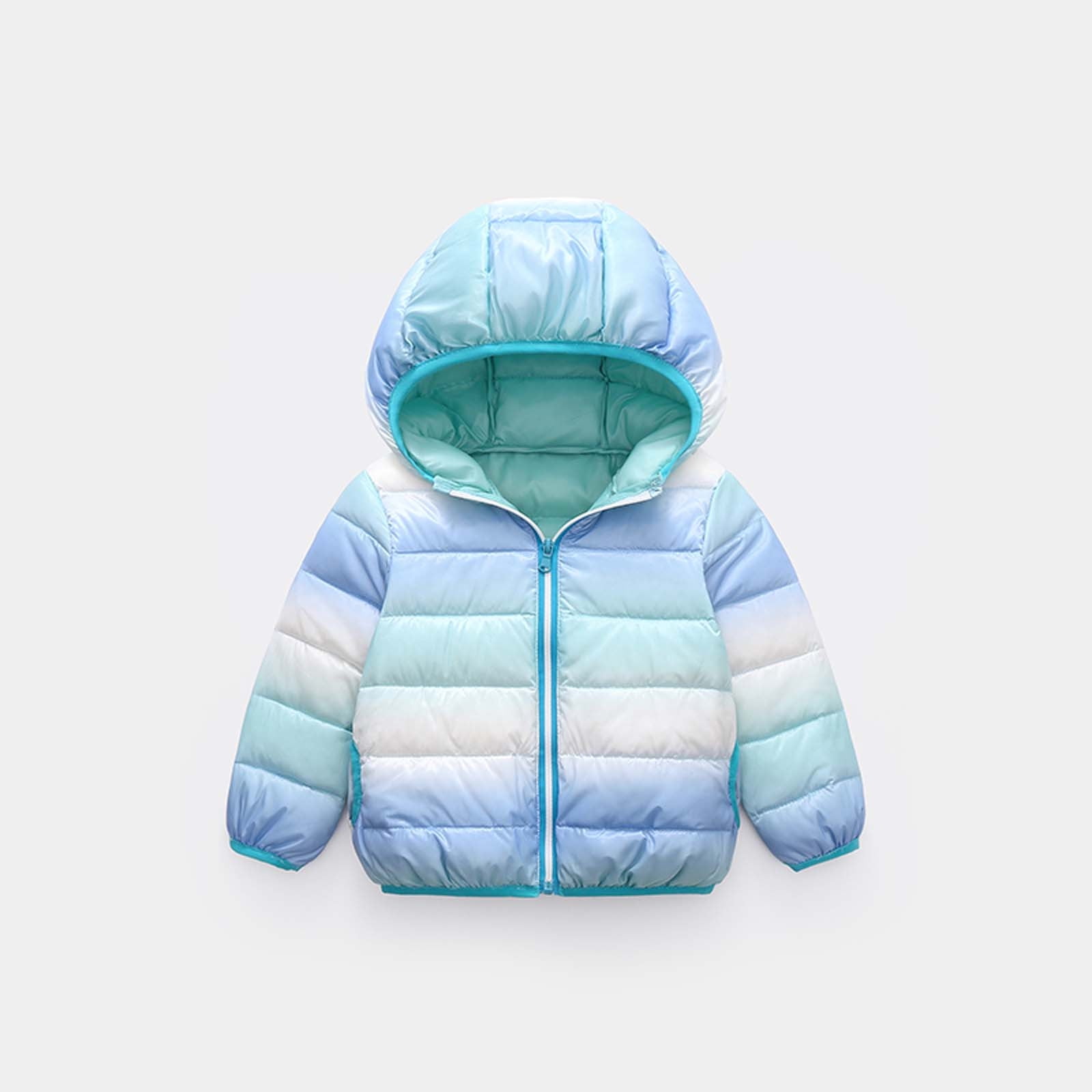 Enfants Toddler Bebe Garcon Girls Hiver Manteau a Capuche Legere Doudoune Rembourree Outwear Coupe Vent Zip jusqu a Vetements d Automne