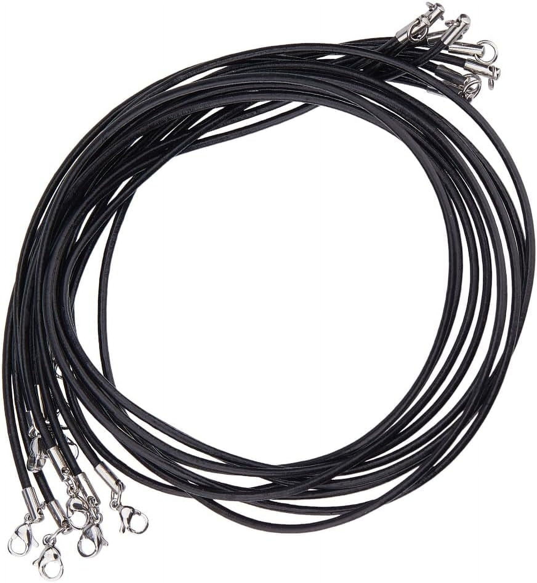 Leather Necklace Cord with Clasp, 16inch-24inch Braided Rope