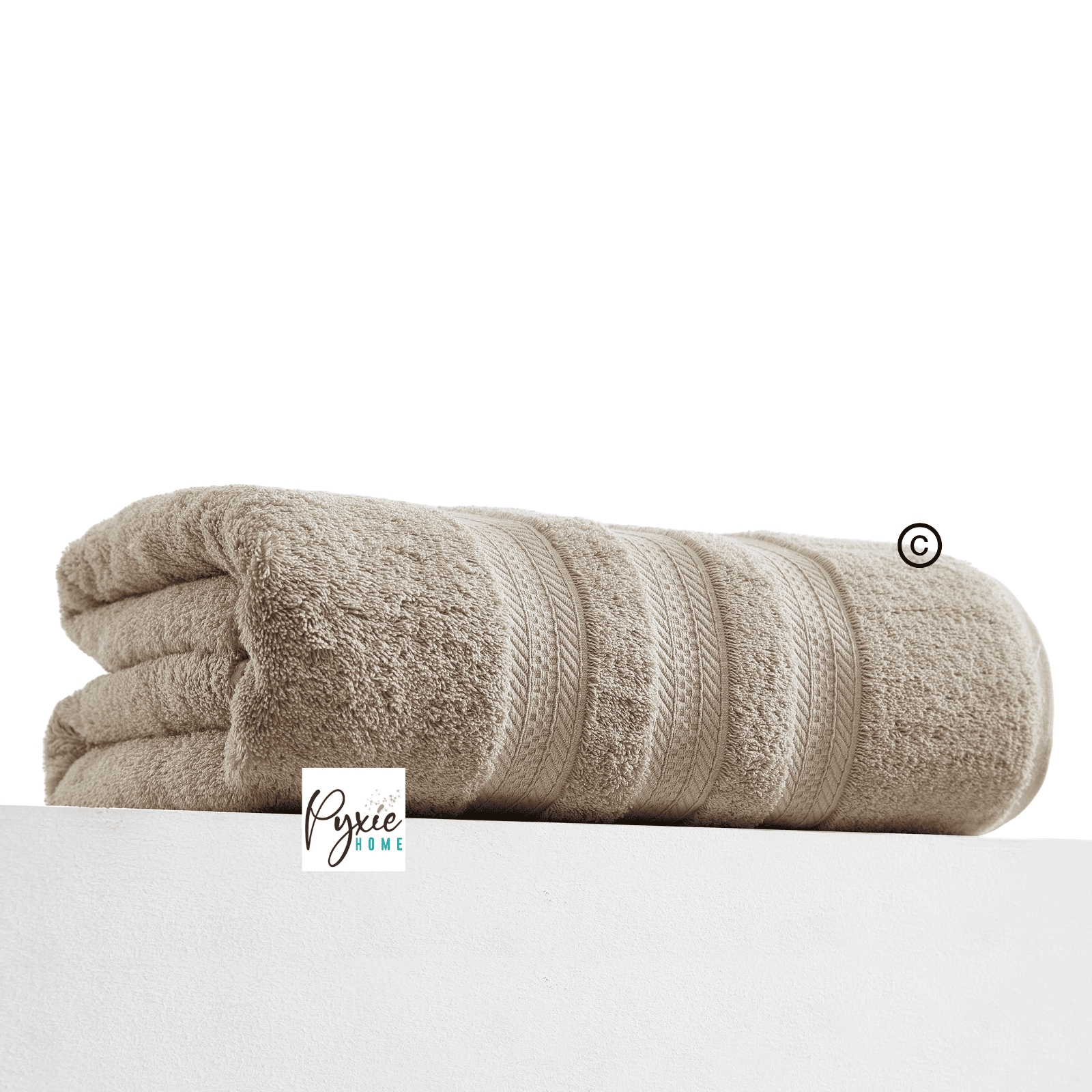 Extra Large Bath Towel - Oversized Ultra Bath Sheet - 100% Cotton - TAUPE COLOR