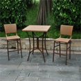 thumbnail image 2 of Barcelona Resin Wicker/ Aluminum 32-inch Square Outdoor Bar Table - Honey, 2 of 2