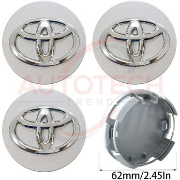 JDMOTIVE 62mm Wheel Covers & Hub Caps ABS Silver Chrome Fits Toyota, 4 Pack