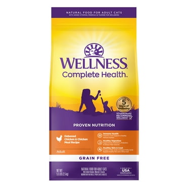 Wellness Complete Health Natural Grain Free Deboned Chicken & Chicken Meal Dry Cat Food, 5.5 Pound Bag