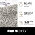 thumbnail image 4 of Bath Rug 30x20, Thick Soft Absorbent Chenille, Rubber Backing Quick Dry Microfiber Mats, Machine Washable Rugs for Shower Floor, Bathroom Runner Bathmat Accessories Decor, Light Gray, 4 of 6
