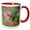 Red/White, variant on 3drose, Ruby Throated Hummingbird Male at Petunia Flowers, Hill Country, Texas, 11oz Two-tone Black Mug