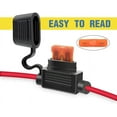 Fuse Holder 10 Gauge, Inline Fuse Holders 10 AWG Waterproof with 40 Amp