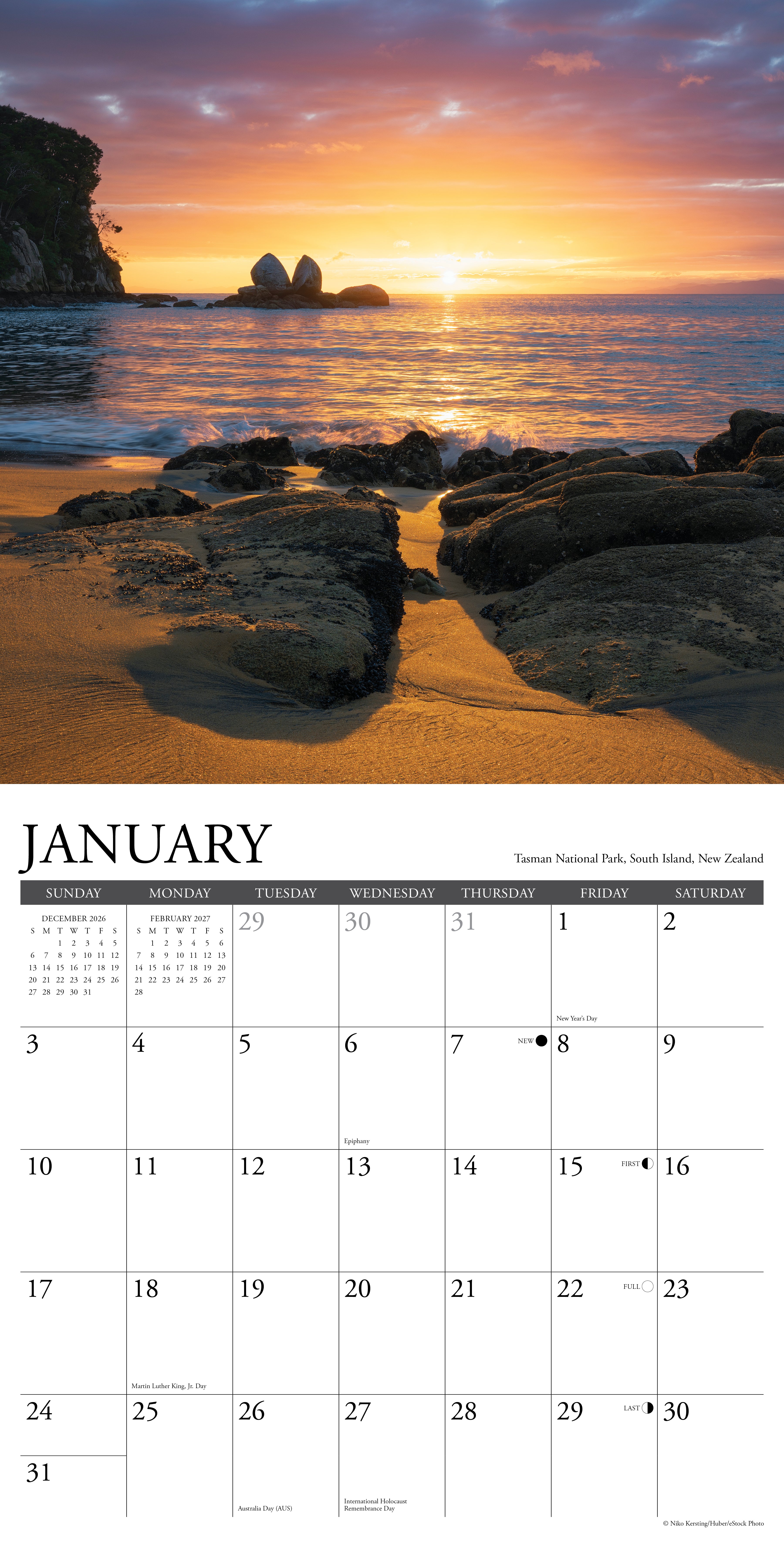 Willow Creek Press, Sunrise, Sunset 2027 Wall Calendar