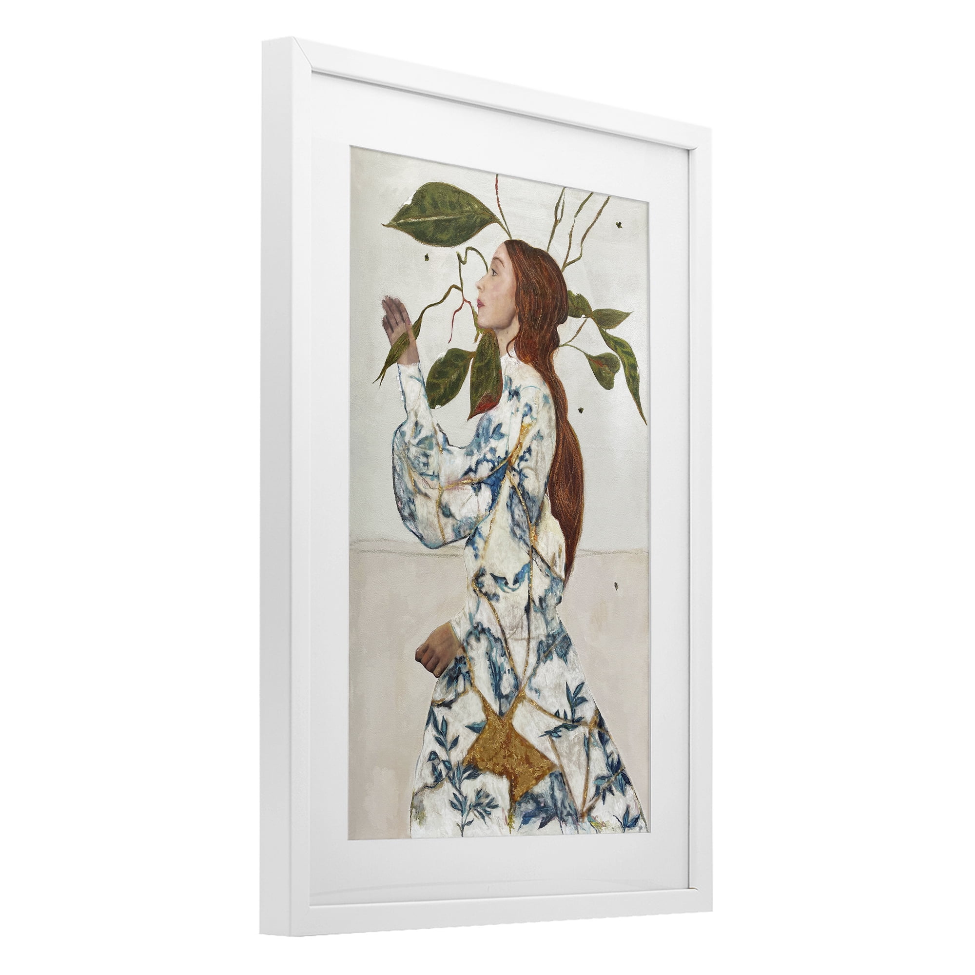 Stupell Industries Le Voyage Fantastique Portrait White Framed Print Under Glass, design by Karenina Fabrizzi