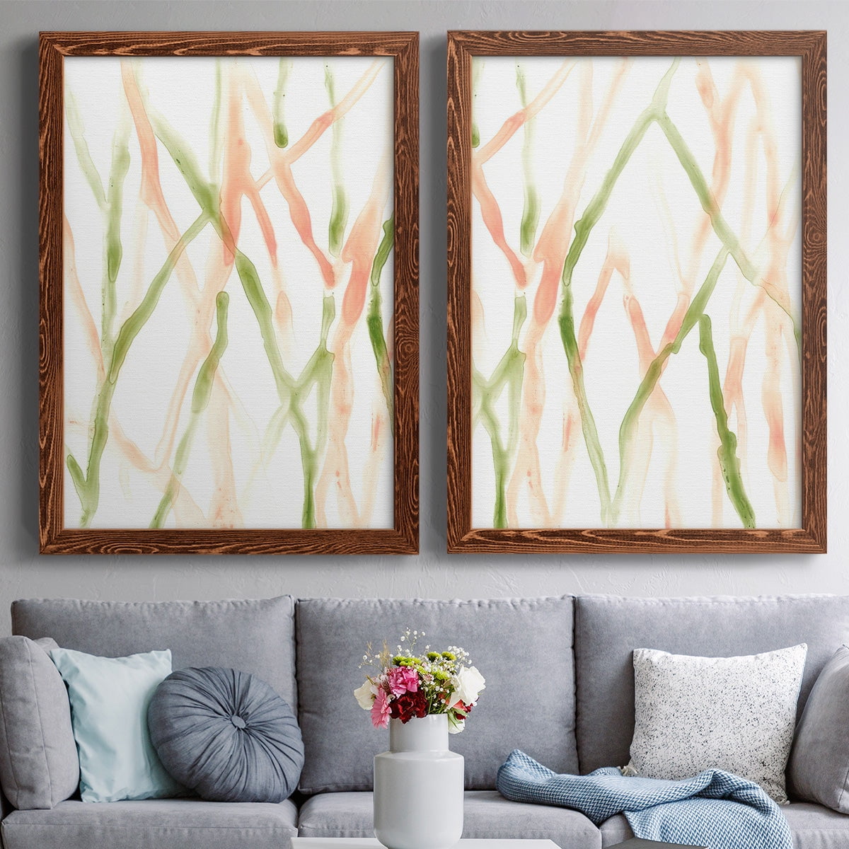 Runnel XIII - Premium Framed Canvas 2 Piece Set - Ready to Hang