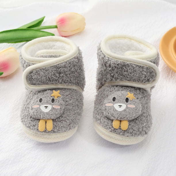 Walker Botas De Nieve Para Bebés Y Niñas Zapatos De Invierno Suela Suave De Lana Primeros Pasos Felpa Prewalker Calzado Recién Nacido 0-18 Meses