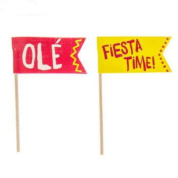 Fiesta Cupcake Toppers Cake Southwestern Party Supplies Cinco De Mayo Decorations 24 Count