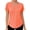Orange, variant on Womens Workout Tops Full Back Coverage Athletic Shirt Quick Dry Short Sleeve T Shirts V Neck Gym Yoga Tunic Khaki L(L)