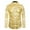 Yellow, variant on AherBiu Men's 70s Button down Shirts Long Sleeve Sequin Slim Fitted Lapel Collar Tops Fashion Retro Party Tees Top