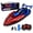 Blue, variant on Tigozz RC Boat, 2.4GHz Remote Control Racing Boat with Rechargeable Battery, Dual Motor Spider Style Water Toy for Pools, Ponds & Lakes, Ages 6+