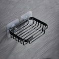 thumbnail image 2 of Metal Strong Suction Soap Dish Holder Bathroom Shower Bath Net Drain Case Tray, 2 of 9