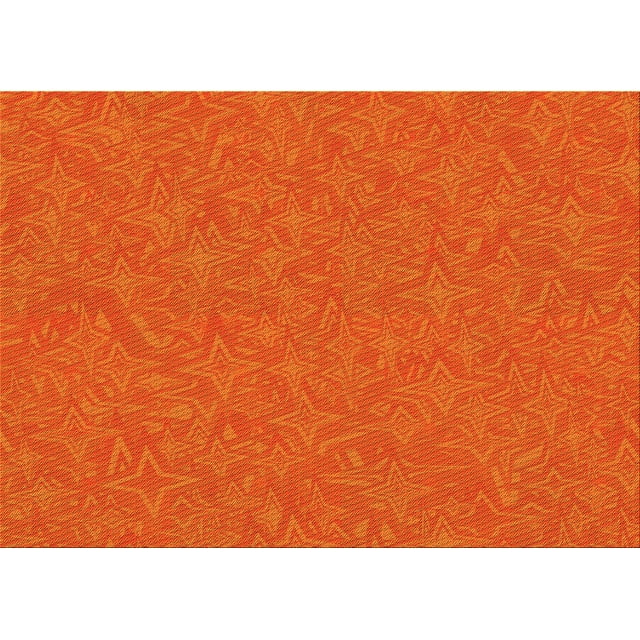 Ahgly Company Machine Washable Indoor Rectangle Transitional Orange Red Orange Area Rugs, 5' x 7'