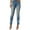 Blue, variant on Hauaitttt Women Casual Stretch Jeans Distressed Denim Pants Skinny Fit Comfortable Vacation Everyday Wear Trendy Fashion Tapered Ankle Length Womens Casual Drawstring Pants Womens Pants Casual plus
