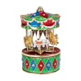 thumbnail image 2 of Carrusel Go Round, colecciones de cajas de música, mano de obra fina, estatuas de caballos giratorias de aleación, decoración navideña para sala de, 2 of 9
