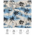 thumbnail image 5 of Tropical Plants Wrap Around Bed Skirts for King Bed 16" Drop,Bed Skirt with Adjustable Elastic Belt Dust Ruffle Bed Valance for Bedroom Hotel Cartoon Summer Ocean Beach Palm Tree Bed Frame Cover, 5 of 7