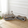 thumbnail image 7 of THE LICKER STORE Suvi 26" Modern Cardboard Infinity 2-in-1 Lounge Bed Cat Scratcher with Catnip, Winter Sparrow, CSR1014E, 7 of 7