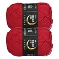 thumbnail image 1 of Unique Bargains Fil Acrylique Rouge, Lot de 2 Écheveaux de 50 g, 1 of 7