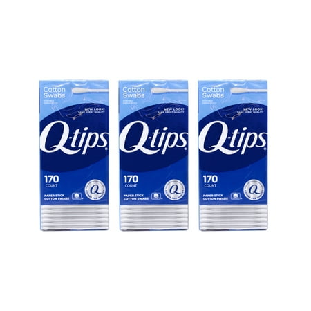 Q-Tips Cotton Swabs, 170 Ct (3 Pack) (Bundle)