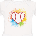 thumbnail image 4 of Inktastic Baseball Sports Heart Girls Long Sleeve Baby Bodysuit, 4 of 5