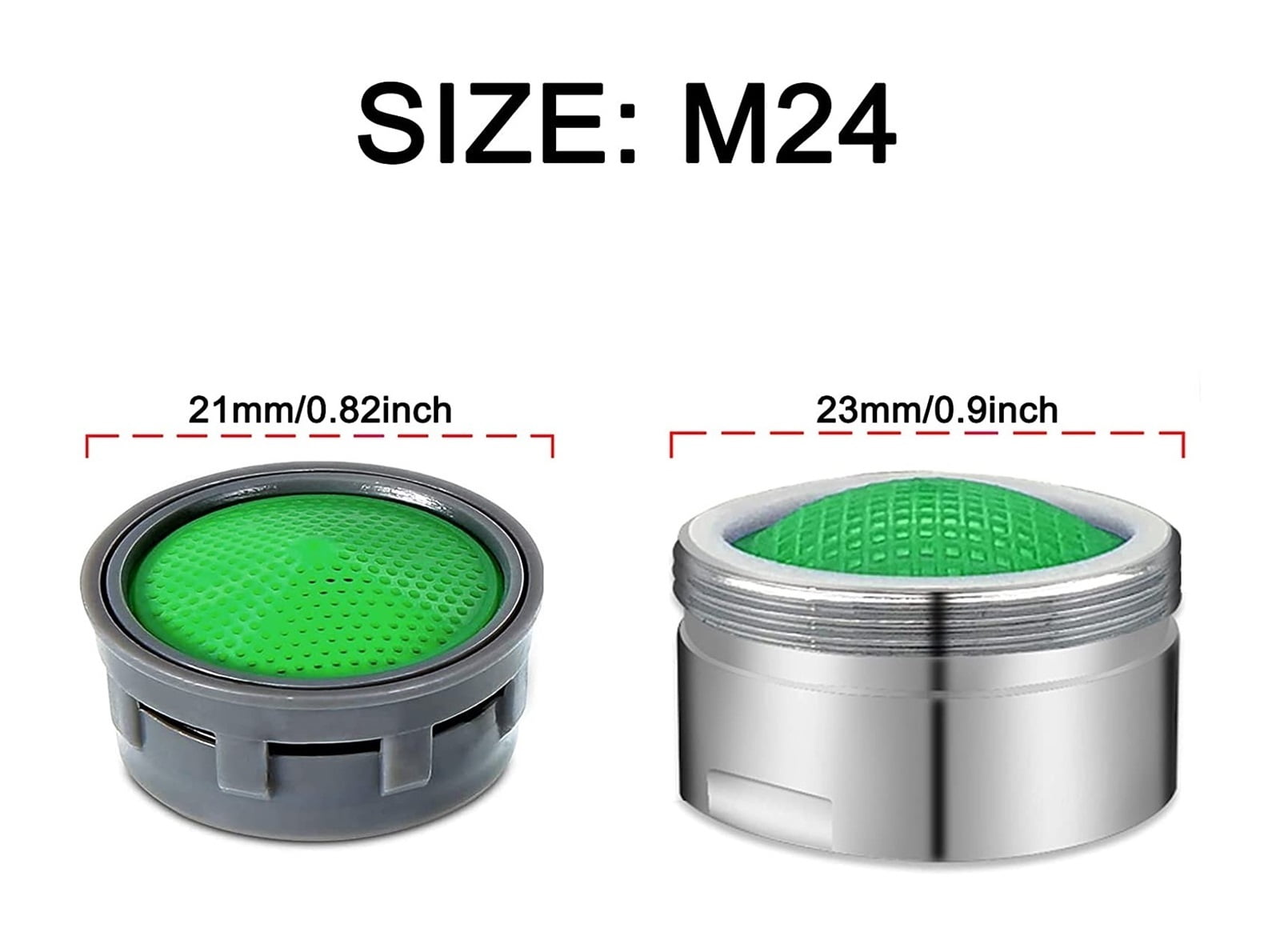 24mm Faucet Aerator Replacement, Water Saver Spout Filter Kitchen Tap Aerators Kit Faucet Adapter For Kitchen Bathroom(6 Pieces) ,Water Saving