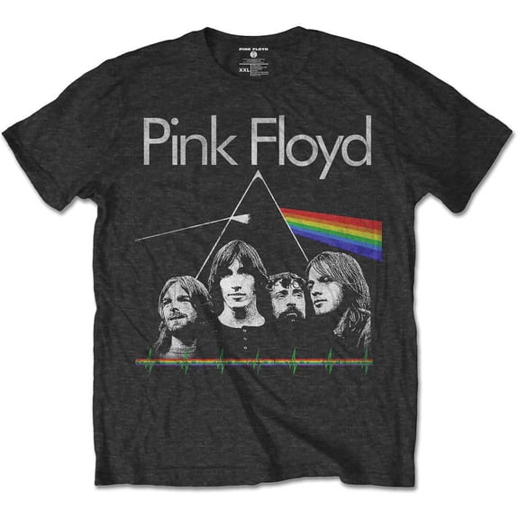Little Boys' Pink Floyd DSOTM Band & Pulse Childrens T-shirt 12T Charcoal