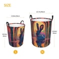 thumbnail image 3 of Naloa Neon Rabbit In Archway Print Round Large Laundry Basket, Toy Storage for Hamper Kids Room,Toy Storage-Small, 3 of 6