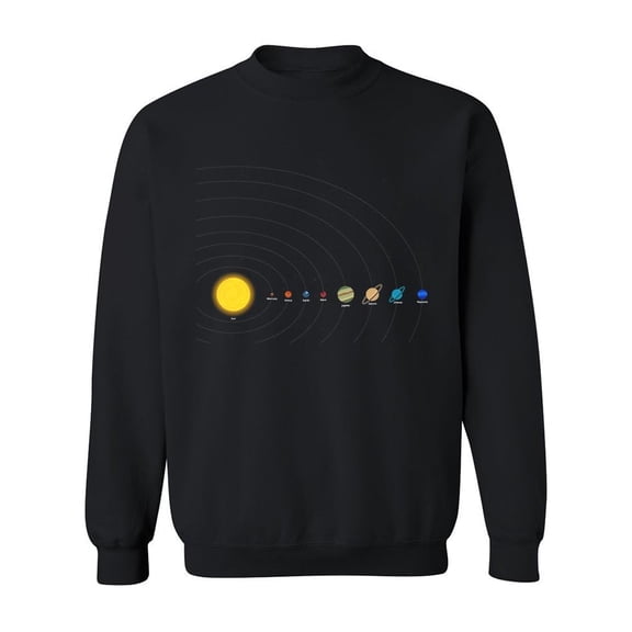 The Planets Of The Solar System Sweatshirt Men -Image by Shutterstock, Male 3X-Large