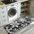 thumbnail image 3 of Black Christmas Snowflake Pattern Kitchen Rug Mat,Kitchen Runner Rugs Non Skid Washable,Decorative Kitchen Floor Mats for Kitchen,Sink,Laundry,17"x47.2", 3 of 7