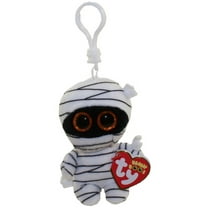 TY Halloweenie Beanie Baby - MUMMY the White Mummy (key clip - 3 inch)