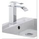 thumbnail image 3 of Mezclador monomando para lavabo en cascada, montaje en cubierta para grifo de baño de níquel cepillado, mezclador en cascada con control de temperatura del agua y flujo sin esfuerzo, diseño moderno, 3 of 5
