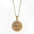 thumbnail image 1 of Men's Compass Pendant Necklace, Stylish Choker Chain for Casual or Holiday Wear, Perfect Jewelry Gift for Boys, 1 of 5