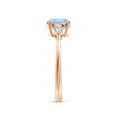 thumbnail image 3 of Angara Natural 1.12 Ct. Aquamarine with Diamond Classic Ring in 14K Rose Gold for Women (Ring Size: 3), 3 of 10