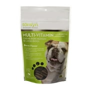 Angle View: Tomlyn Multi-Vitamin Bacon Flavor Chews for Medium & Large Dogs, 30 Chews