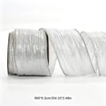 thumbnail image 3 of SLYNSHome Metallic Sheer Crinkle Ribbon With Wired Edge,Silver Iridescent Polyester Decorative Ribbon For Gift Wrapping, Bow Craft, Wedding And Party DIY Decor, 9 Meters, 3 of 6