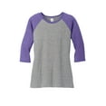 thumbnail image 5 of District Adult Female Women Electric Heather T-Shirt Purple Fr/Gy F 2X-Large, 5 of 6