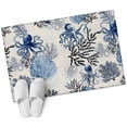 thumbnail image 2 of Summer Marine Life Washable Small Entryway Area Rugs 2'x3', Ocean Watercolor Octopus Coastal Coral Vintage Low Pile Throw Rug Non-Slip Sturdy Edge Binding Carpet for Front Door Floor Room Entry, 2 of 9