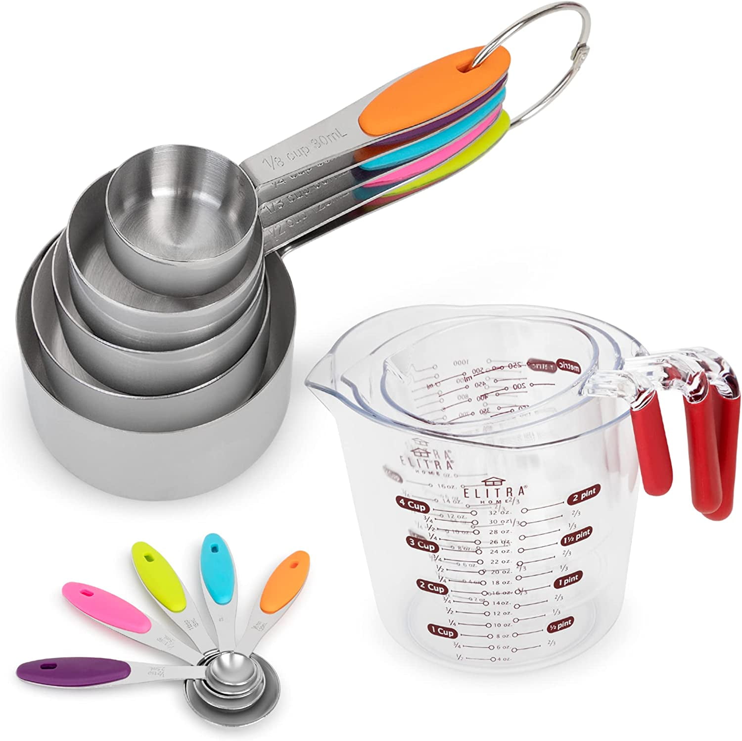Colorful Measuring Spoon and Cup Set - Stainless Steel and Multifunctional  – pocoro
