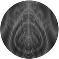 thumbnail image 1 of Ahgly Company Machine Washable Indoor Round Transitional Charcoal Black Area Rugs, 3' Round, 1 of 7