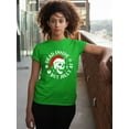 thumbnail image 3 of Christmas Dead Inside But Jolly Santa Skull Holiday Shirt for Women Womens Tshirt, L, Green, 3 of 6
