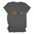 thumbnail image 4 of CAMERIARI Letter Short Sleeve Crew Neck Tshirts Shirts for Women, Size S-3XL, Big&Tall, Gray, Aunt Shirt I'm Just Here for My Nephew T Shirts Auntie Tee Shirt Crewneck Cotton Short Sleeve, 4 of 4